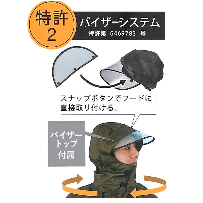 BACKYARD FAMILY「カジメイク レインコート 通販 PIRARUCU ピラルク レインシェイカー バッグインコート」|レインコート|
