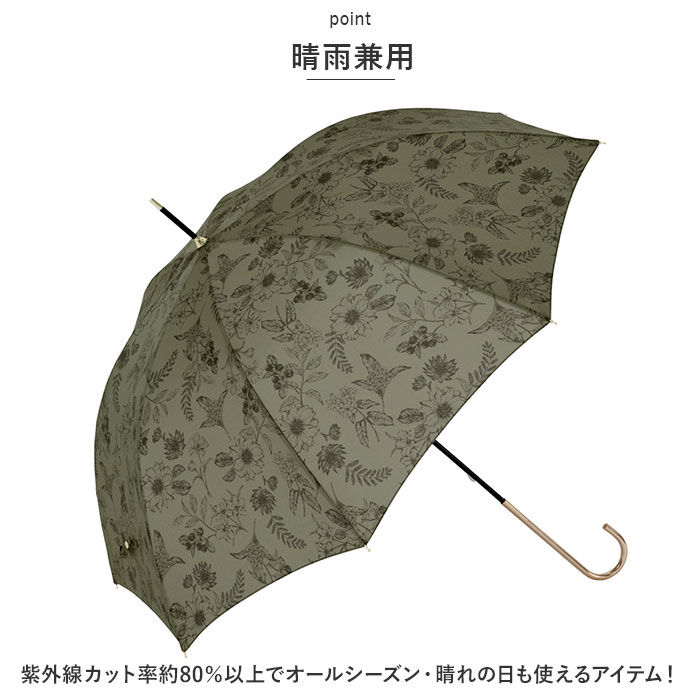 BACKYARD FAMILY「because ビコーズ 長傘 レディース 58cm 通販 晴雨兼用傘 雨傘 日傘 傘 日よけ」|傘|