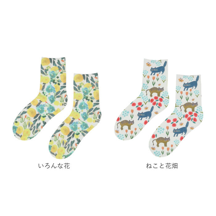 BACKYARD FAMILY「プリントソックス クルー丈 通販 クルーソックス 靴下 くつ下 くつした レディース ソックス」|ソックス|
