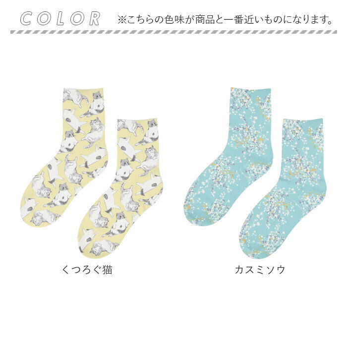 BACKYARD FAMILY「プリントソックス クルー丈 通販 クルーソックス 靴下 くつ下 くつした レディース ソックス」|ソックス|