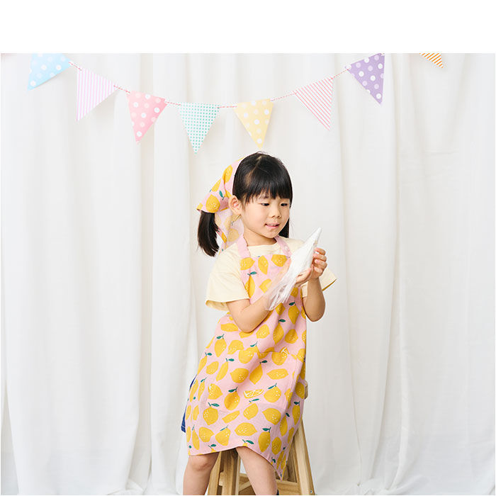 BACKYARD FAMILY「キッズ エプロン 三角巾 セット 通販 バンダナ 巾着付き 子供エプロン 三角巾セット」|その他|
