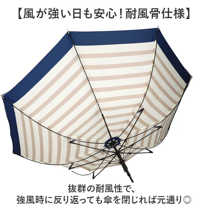 BACKYARD FAMILY「長傘 60cm 耐風 スリム レディース 通販 耐風傘 傘 かさ カサ 雨傘 婦人傘 スリム傘」|傘|