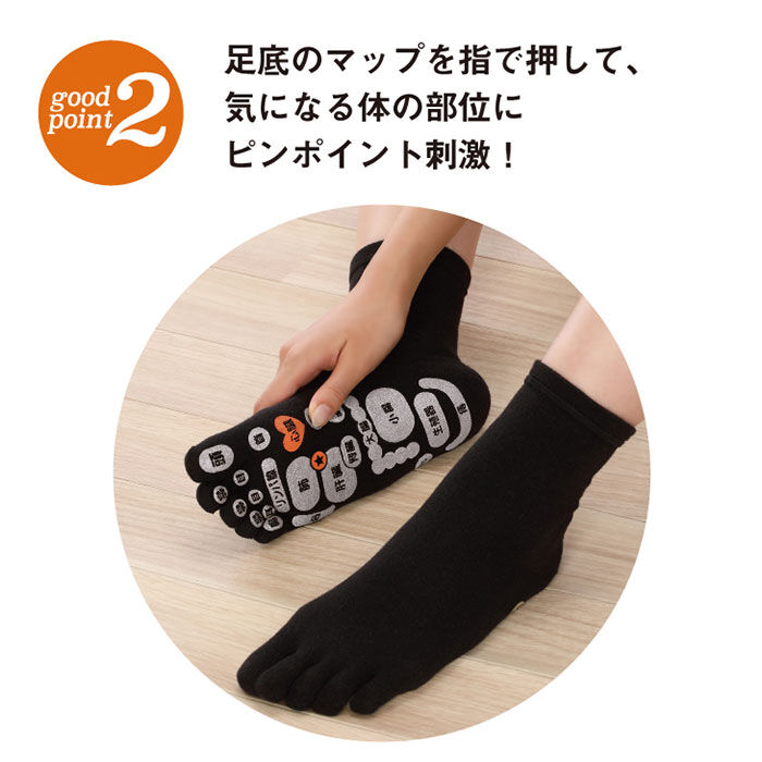 BACKYARD FAMILY「足つぼ 靴下 通販 TSUBOレシピ 足つぼソックス メンズ レディース ソックス くつ下 靴した」|ソックス|