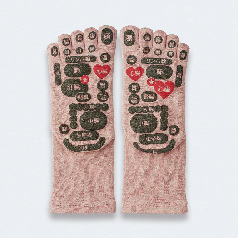BACKYARD FAMILY「足つぼ 靴下 通販 TSUBOレシピ 足つぼソックス メンズ レディース ソックス くつ下 靴した」|ソックス|ピンク1