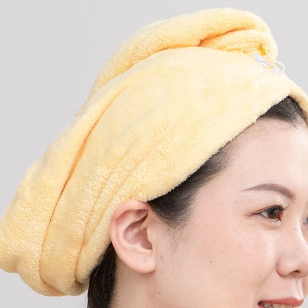 BACKYARD FAMILY「シャワーキャップ マイクロファイバー 通販 タオルキャップ ドライヘアキャップ ドライキャップ」|その他|イエロー1