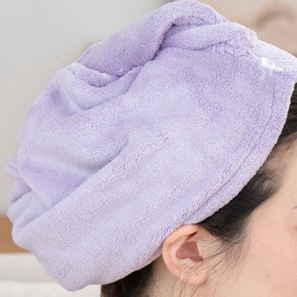 BACKYARD FAMILY「シャワーキャップ マイクロファイバー 通販 タオルキャップ ドライヘアキャップ ドライキャップ」|その他|パープル1