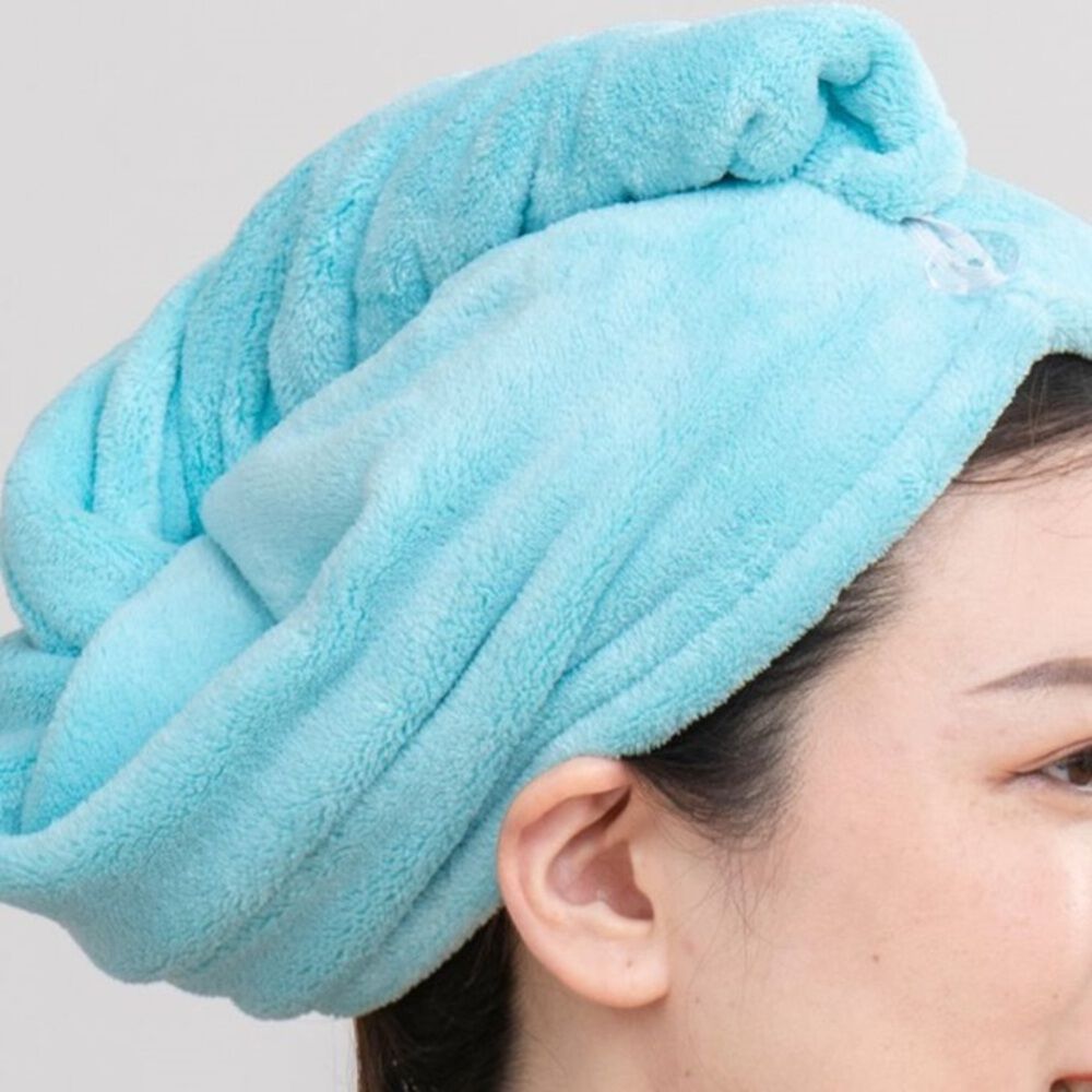 BACKYARD FAMILY「シャワーキャップ マイクロファイバー 通販 タオルキャップ ドライヘアキャップ ドライキャップ」|その他|ブルー3