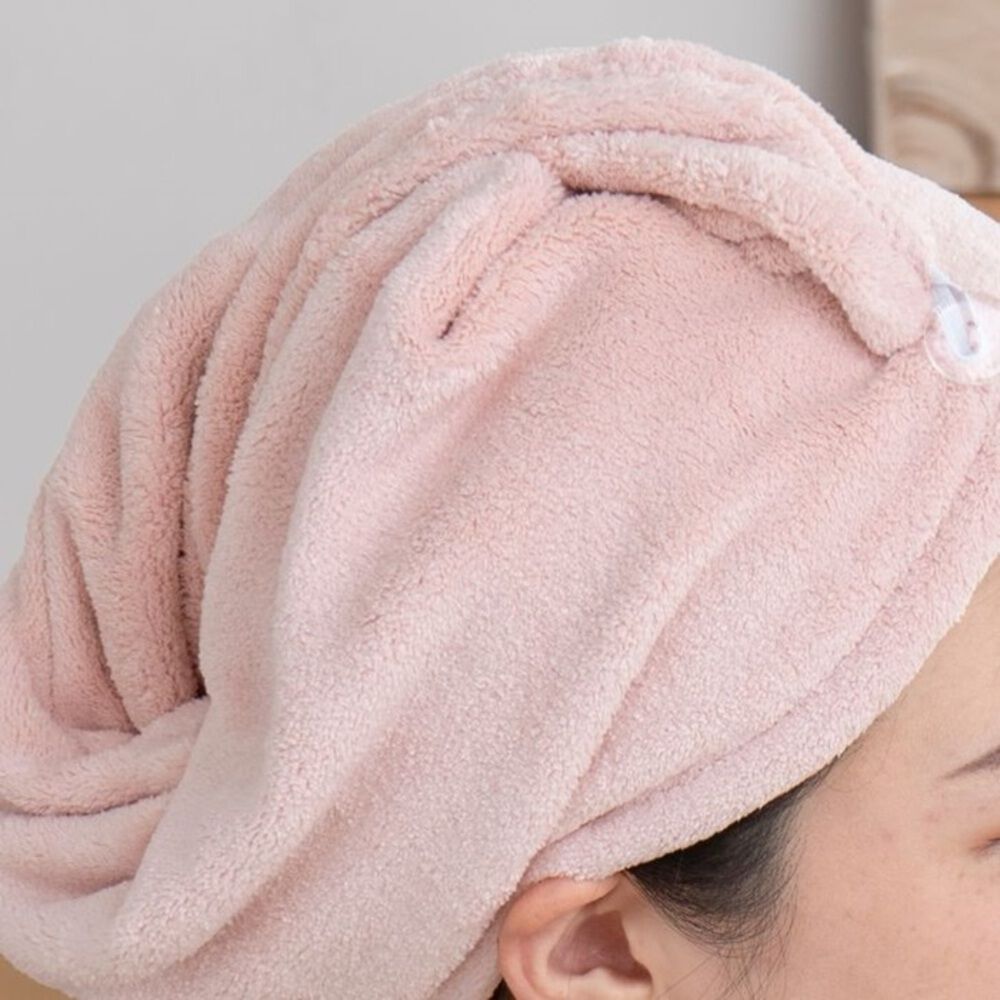 BACKYARD FAMILY「シャワーキャップ マイクロファイバー 通販 タオルキャップ ドライヘアキャップ ドライキャップ」|その他|ピンク3