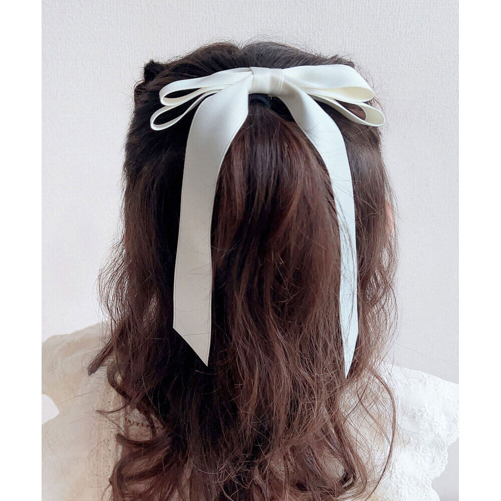 BACKYARD FAMILY「Rora ヘアゴム キッズ 通販 マルテ リボンヘアゴム 髪ゴム 髪飾り 髪どめ 髪留め」|ヘアゴム・シュシュ|ホワイト1