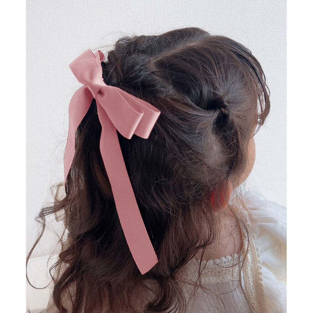 BACKYARD FAMILY「Rora ヘアゴム キッズ 通販 マルテ リボンヘアゴム 髪ゴム 髪飾り 髪どめ 髪留め」|ヘアゴム・シュシュ|ピンク1