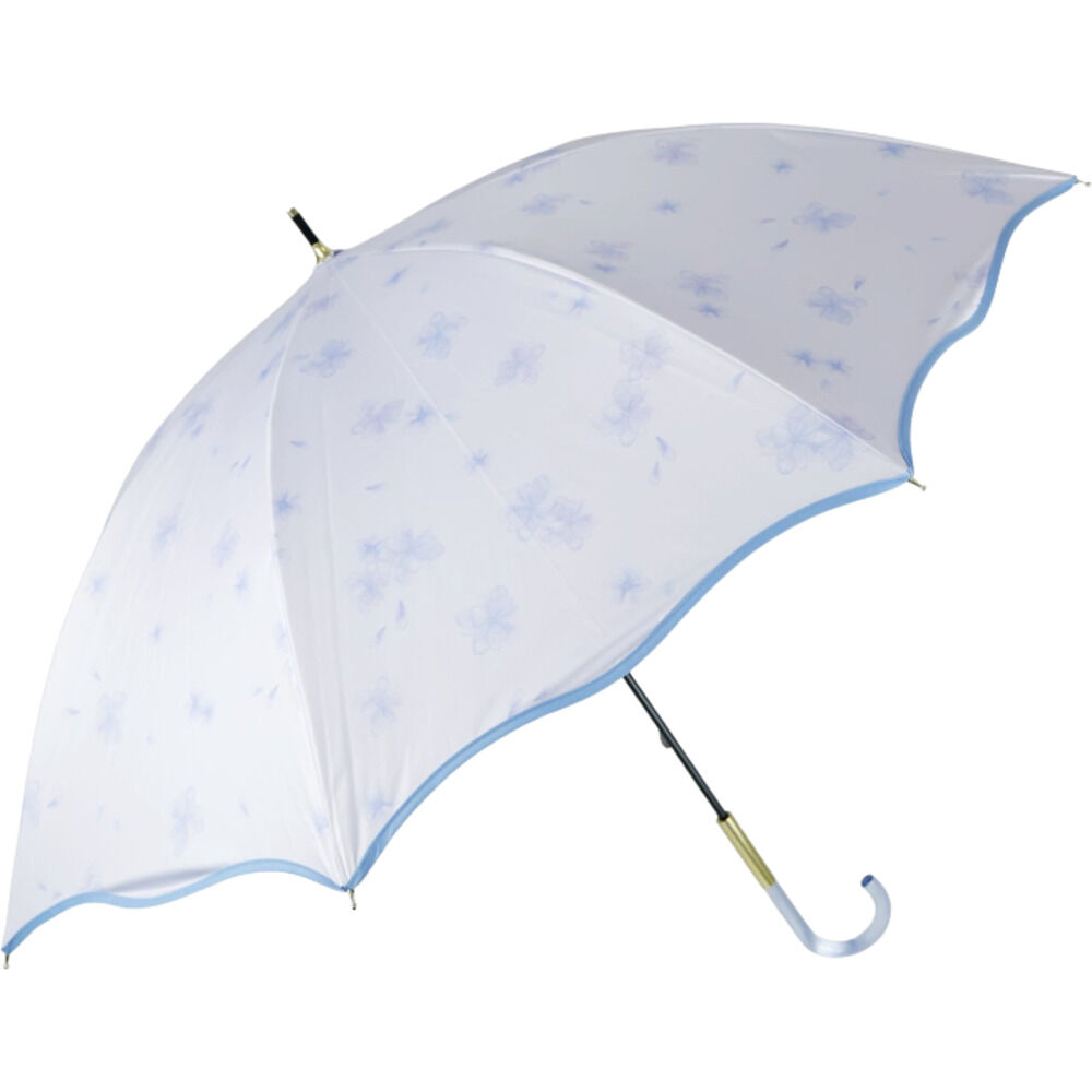 BACKYARD FAMILY「晴雨兼用傘 レディース 通販 長傘 晴雨兼用 雨傘 日傘 傘 かさ 55cm おしゃれ 花柄」|傘|ブルー3