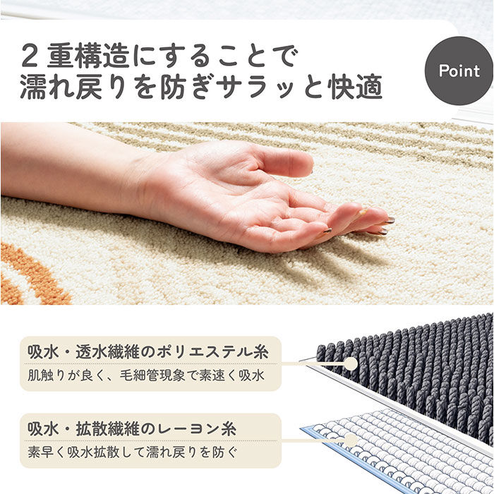 BACKYARD FAMILY「抗菌 バスマット 45 60 通販 風呂 マット 足拭きマット 風呂マット 足ふきマット お風呂」|入浴剤・バスグッズ|