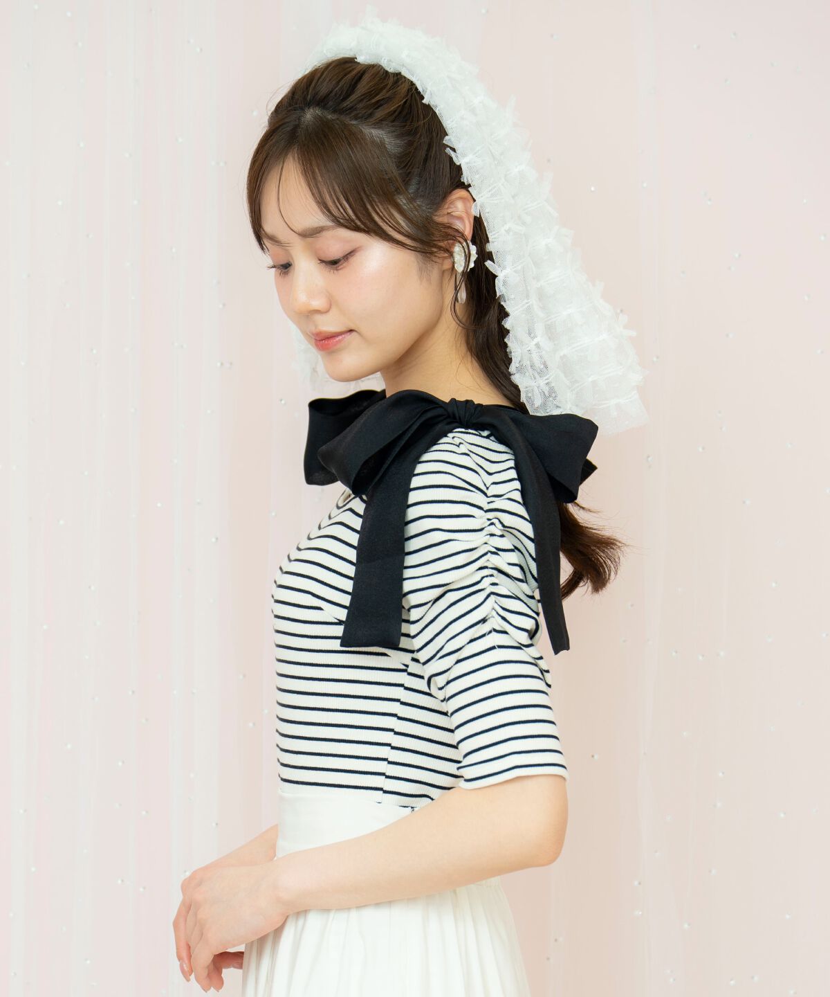WILLSELECTION「ショルダーリボンパワショルトップス」|Tシャツ・カットソー|