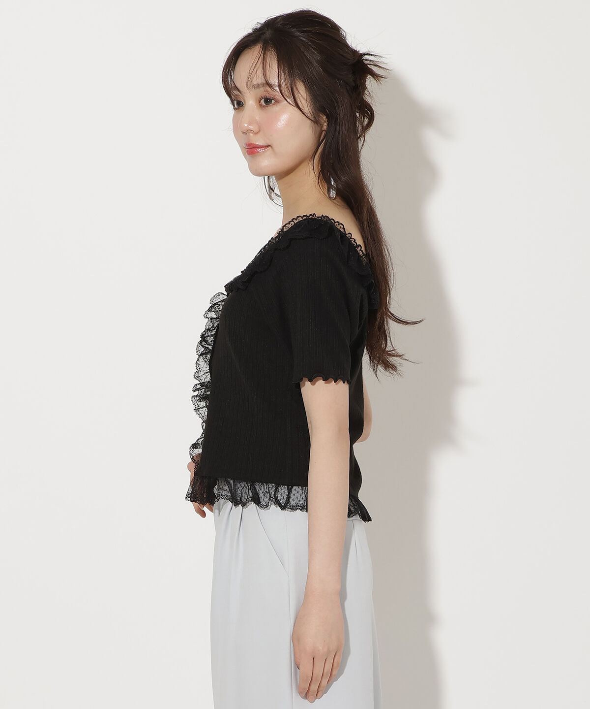 WILLSELECTION「レースフリルカットトップス」|Tシャツ・カットソー|