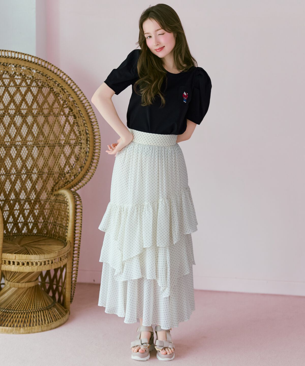WILLSELECTION「WILLSELECTION&times;HELLO KITTY 刺繍カットトップス」|Tシャツ・カットソー|