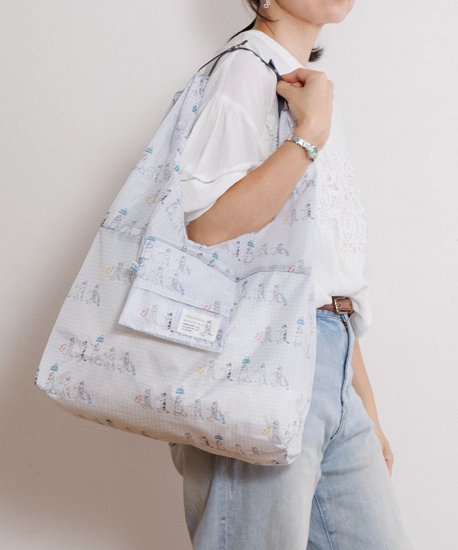 ace.「ace.／エース HAyU マルシェバッグ 折りたたみバッグ エコバッグ お買物バッグ 17871」|トートバッグ|行進B