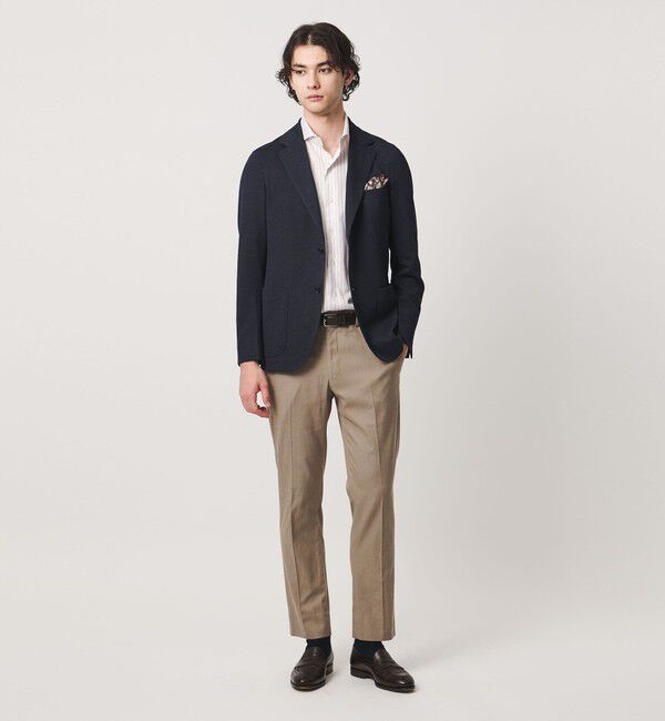 UNITED ARROWS「イージーケア AG パナマ ショートスリーブ ストライプ カッタウェイカラーシャツ 抗菌防臭 通気性」|シャツ・ブラウス|