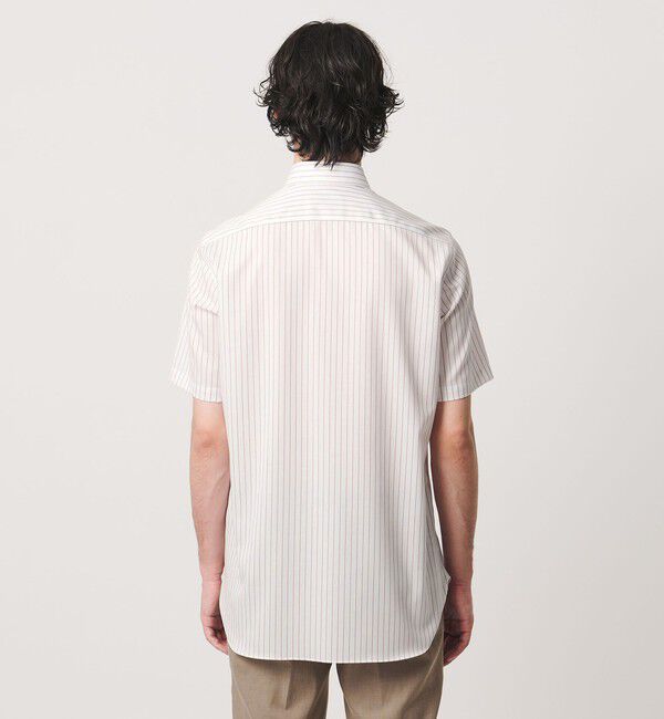 UNITED ARROWS「イージーケア AG パナマ ショートスリーブ ストライプ カッタウェイカラーシャツ 抗菌防臭 通気性」|シャツ・ブラウス|