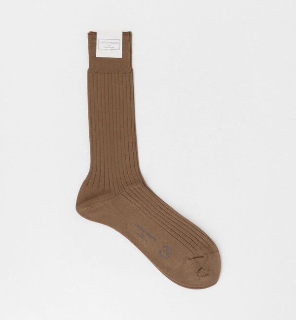 UNITED ARROWS「カラーリブ ソックス」|ソックス|DK.BROWN
