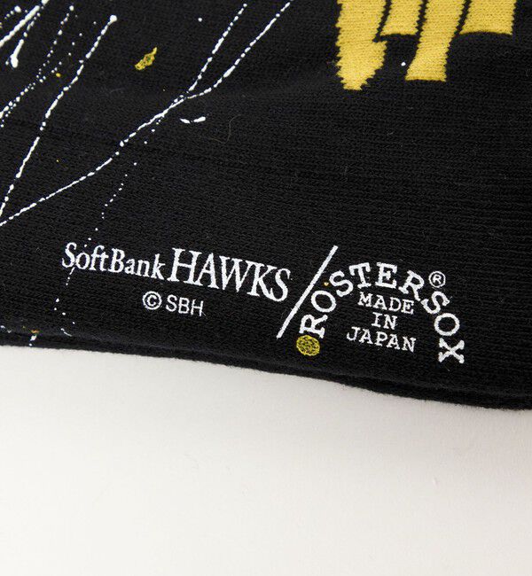 UNITED ARROWS green label relaxing「【別注】＜SoftBank HAWKS&times;ROSTER SOX&times;GLR＞ソックス 靴下 BLACK 」|ソックス|