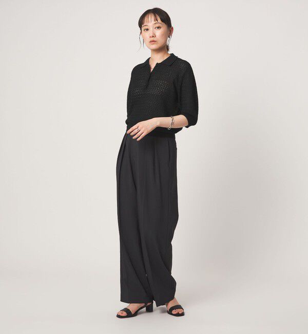 UNITED ARROWS green label relaxing「エリツキ ショートスリーブ ニット」|ニット・セーター|