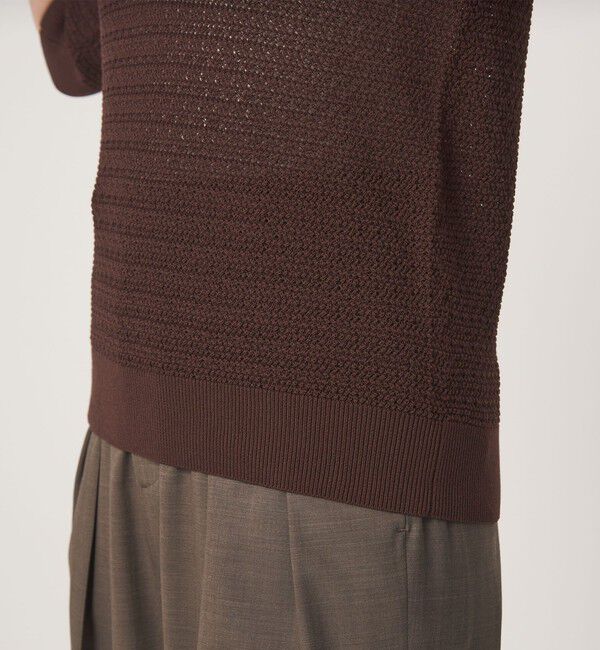 UNITED ARROWS green label relaxing「エリツキ ショートスリーブ ニット」|ニット・セーター|