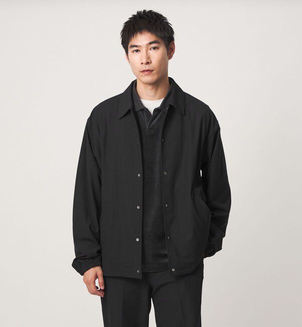 UNITED ARROWS green label relaxing「FREELITCH コーチ ジャケット  -2WAYストレッチ-」|ブルゾン・スタジャン|BLACK