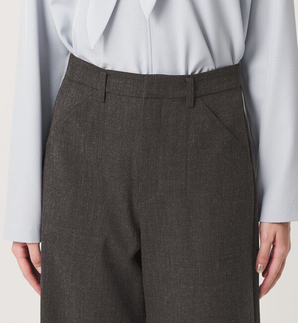 BEAUTY&YOUTH UNITED ARROWS「【WEB限定 Wardrobe DAILY MINIMAL】メランジ ステッチワイドパンツ ウォッシャブル」|スラックス|
