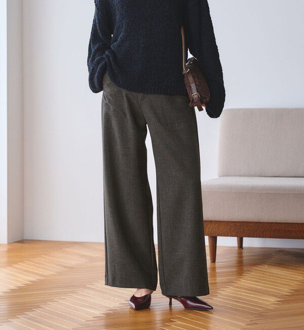 BEAUTY&YOUTH UNITED ARROWS「【WEB限定 Wardrobe DAILY MINIMAL】メランジ ステッチワイドパンツ ウォッシャブル」|スラックス|