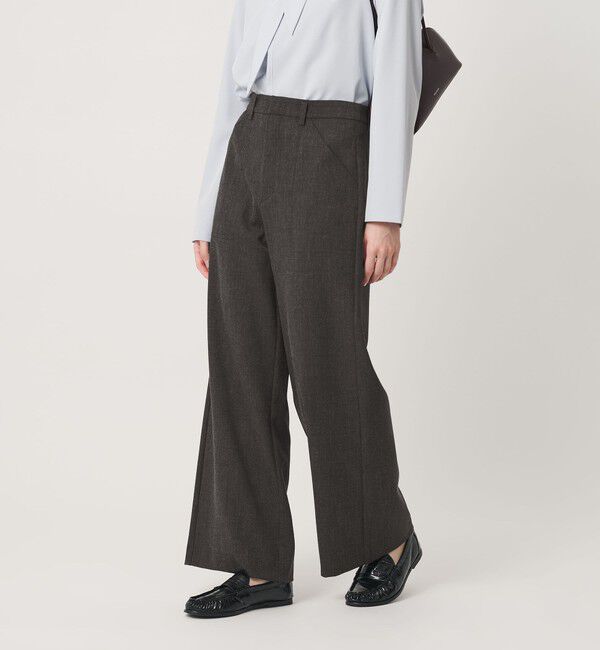 BEAUTY&YOUTH UNITED ARROWS「【WEB限定 Wardrobe DAILY MINIMAL】メランジ ステッチワイドパンツ ウォッシャブル」|スラックス|