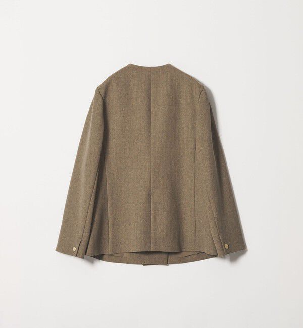 BEAUTY&YOUTH UNITED ARROWS「【WEB限定 Wardrobe DAILY MINIMAL】メランジ ダブルノーカラージャケット ウォッシャブル」|ノーカラージャケット|