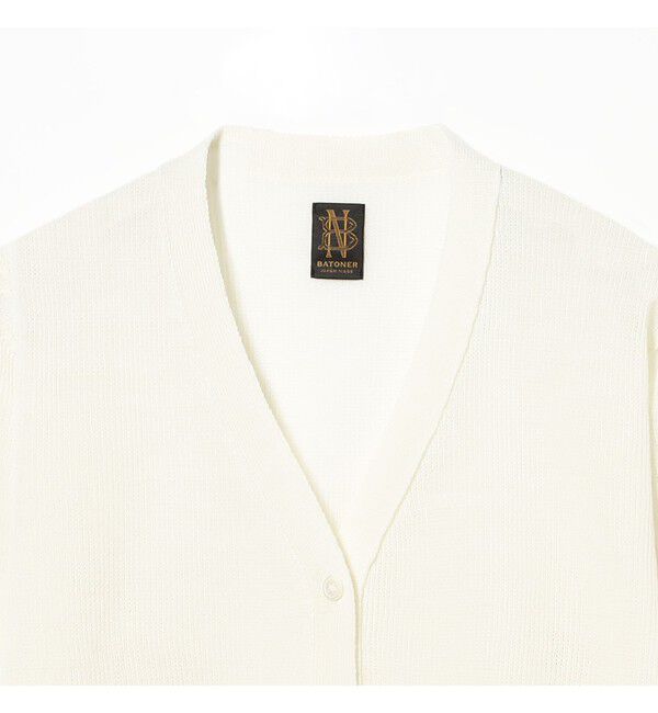 BEAMS SELECTION for WOMEN「BATONER / シアー Vネック カーディガン」|ニット・セーター|