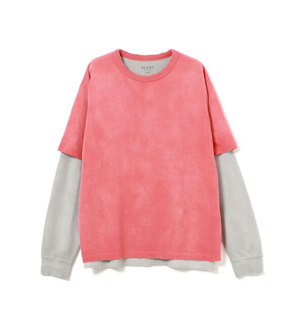 BEAMS「レイヤード フェード ロングスリーブ Tシャツ」|Tシャツ・カットソー|