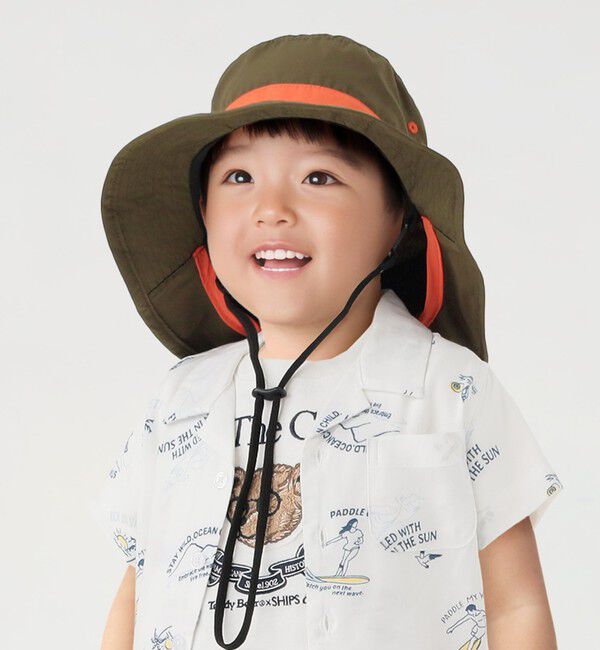 SHIPS Colors 「SHIPS Colors:〈手洗い可能〉サファリ ハット (KIDS)◇」|ハット|オリーブ