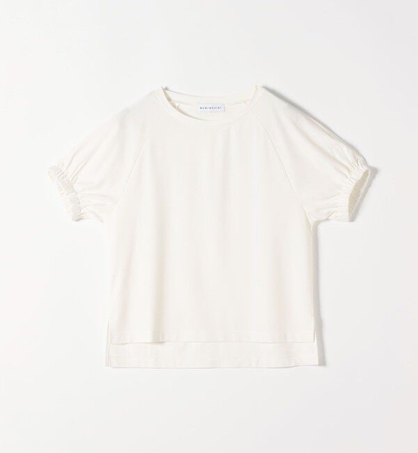 quaranciel「quaranciel:〈洗濯機可能〉シルク ミックス パフ スリーブ プルオーバー」|Tシャツ・カットソー|