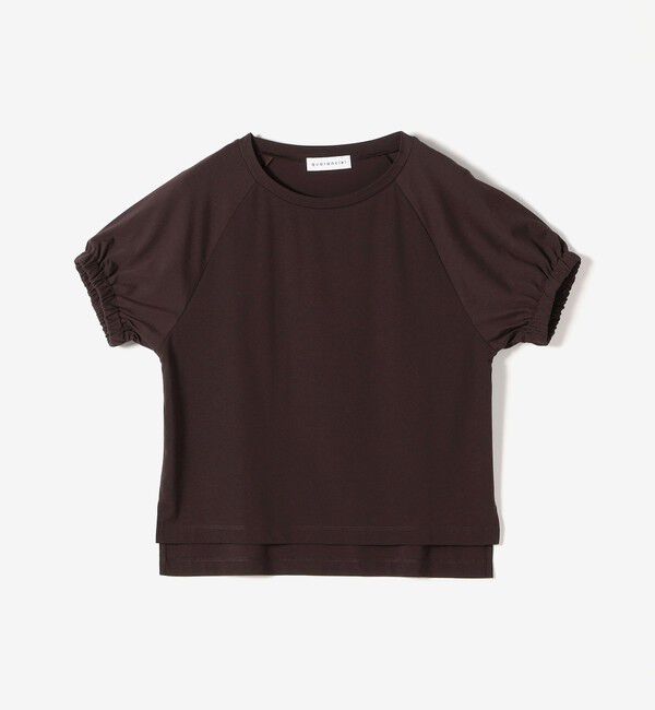 quaranciel「quaranciel:〈洗濯機可能〉シルク ミックス パフ スリーブ プルオーバー」|Tシャツ・カットソー|