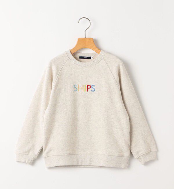 SHIPS KIDS「140～160cm/ロゴ 刺繍 スウェット」|スウェット・ジャージ|オートミール
