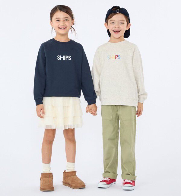 SHIPS KIDS「100～130cm/ロゴ 刺繍 スウェット」|スウェット・ジャージ|
