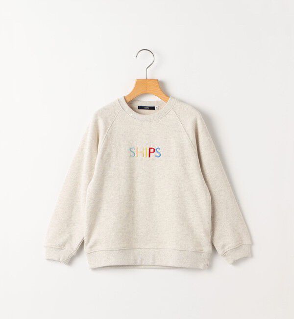 SHIPS KIDS「80～90cm/ロゴ 刺繍 スウェット」|スウェット・ジャージ|オートミール