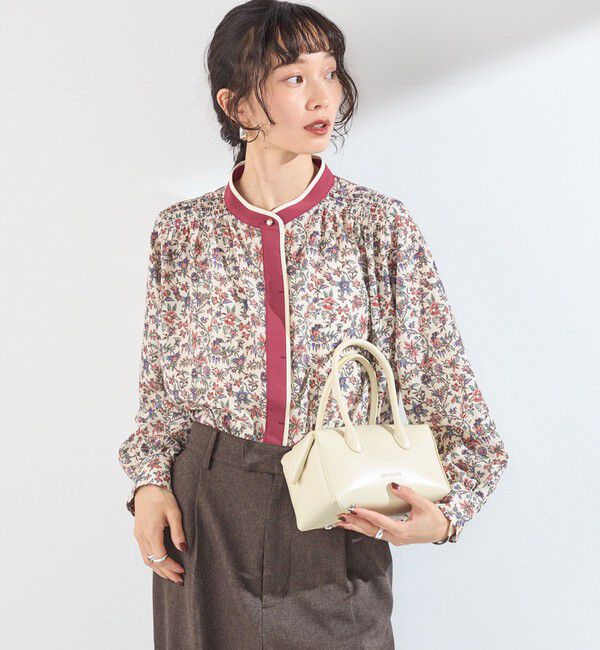 SHIPS Colors 「〈手洗い可能〉MULHOUSE  フラワー プリント ギャザー シャツ」|シャツ・ブラウス|