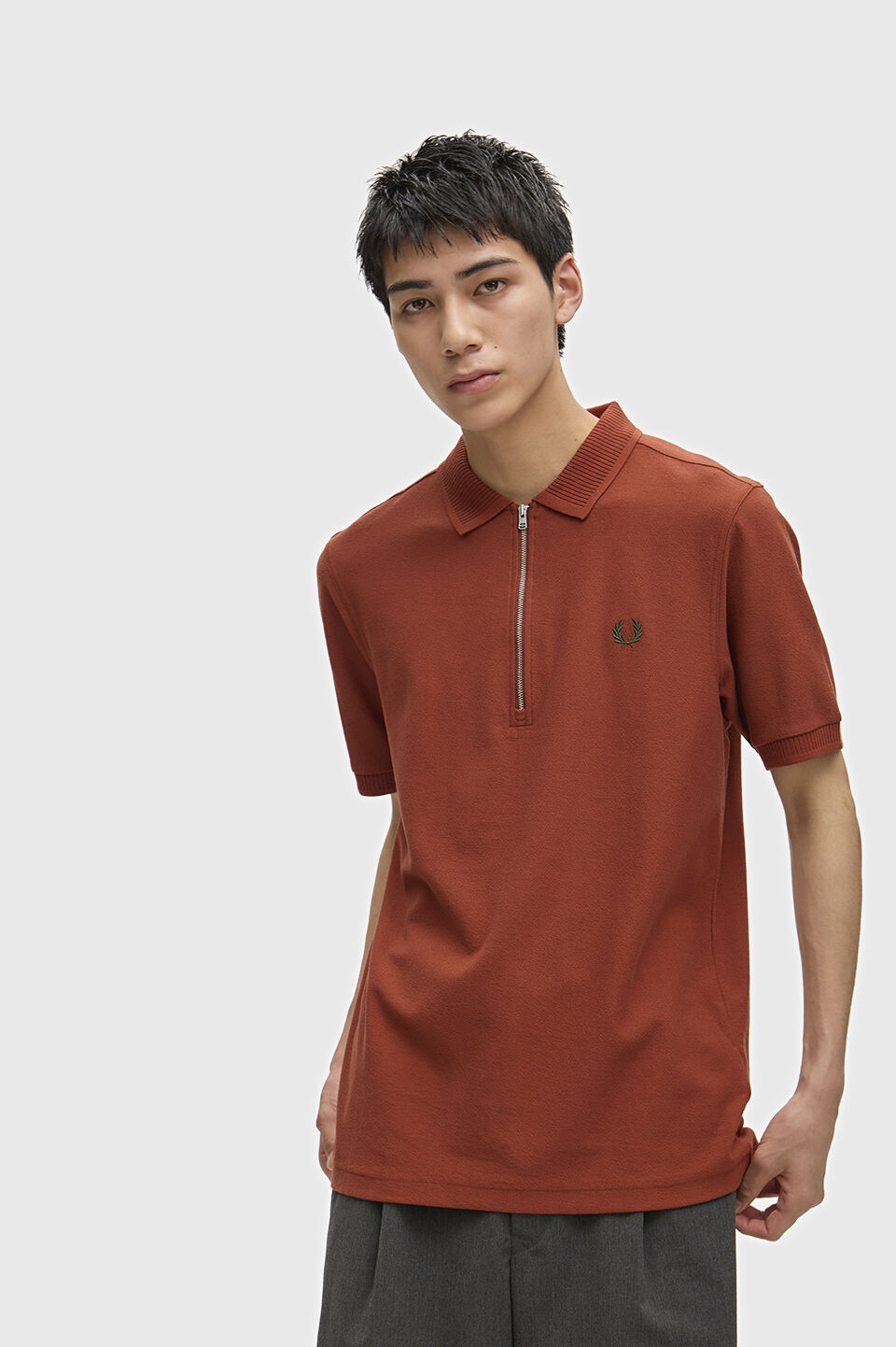 FRED PERRY 「FRED PERRY／Crepe Pique Polo Shirt／クレープ鹿の子ポロシャツ」|ポロシャツ|BRANDY