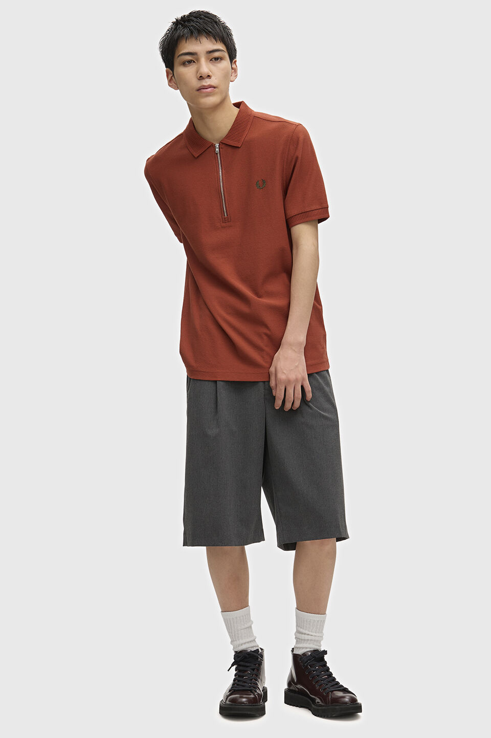 FRED PERRY 「FRED PERRY／Crepe Pique Polo Shirt／クレープ鹿の子ポロシャツ」|ポロシャツ|