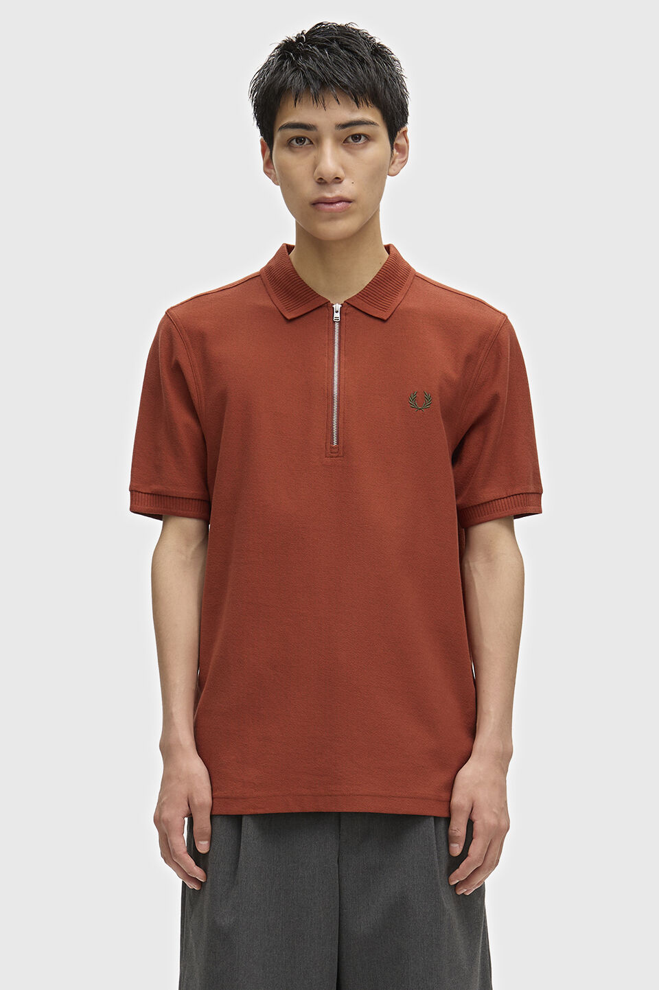 FRED PERRY 「FRED PERRY／Crepe Pique Polo Shirt／クレープ鹿の子ポロシャツ」|ポロシャツ|