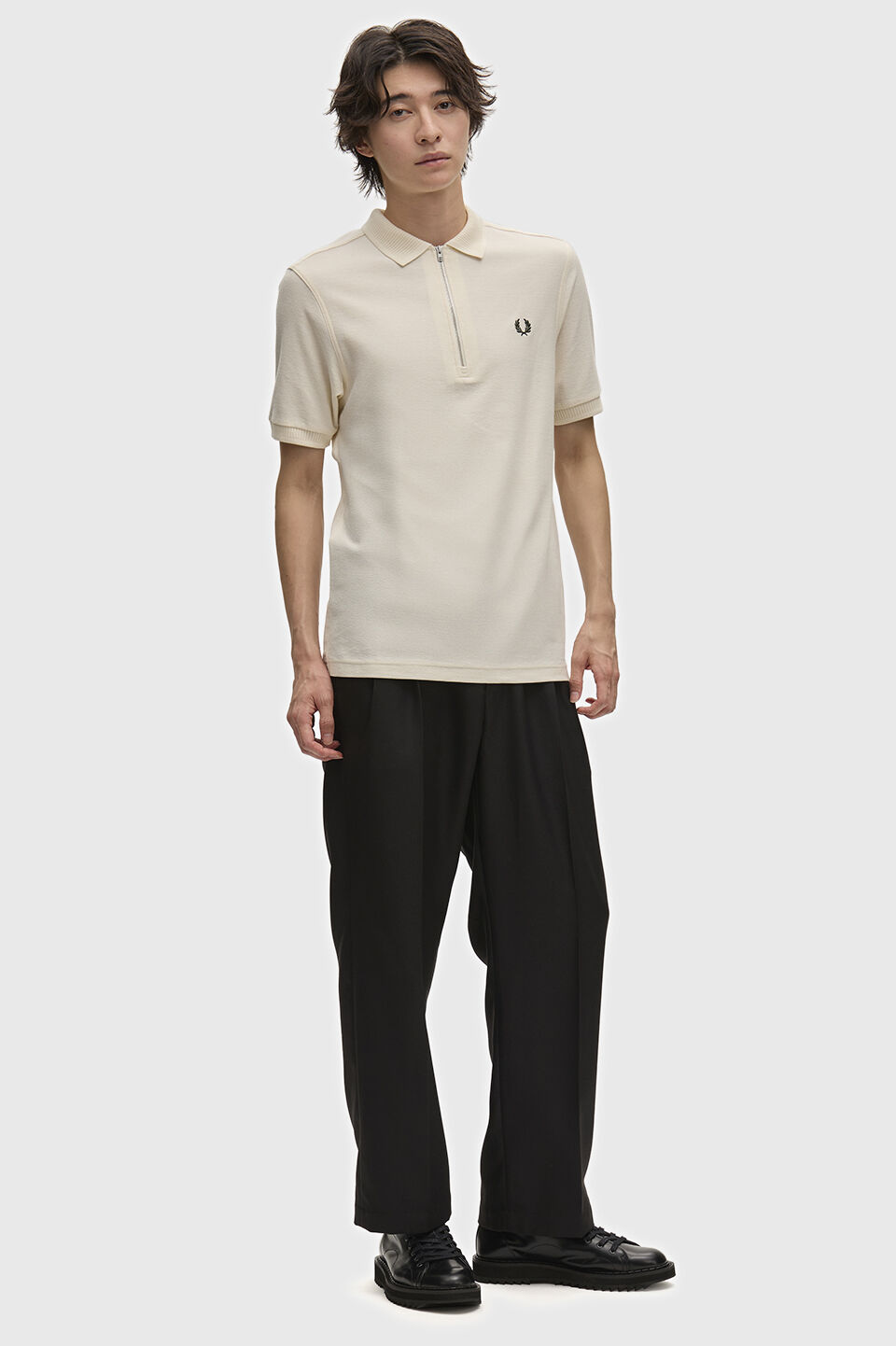 FRED PERRY 「FRED PERRY／Crepe Pique Polo Shirt／クレープ鹿の子ポロシャツ」|ポロシャツ|