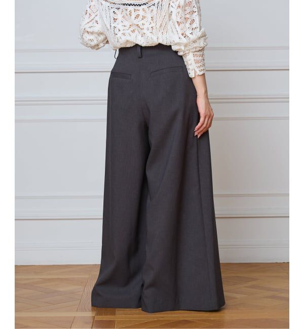 IENA LA BOUCLE「《洗濯機洗い可》IENA LA BOUCLE ウーステッドライクタックパンツ」|その他|