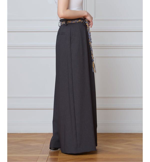 IENA LA BOUCLE「《洗濯機洗い可》IENA LA BOUCLE ウーステッドライクタックパンツ」|その他|