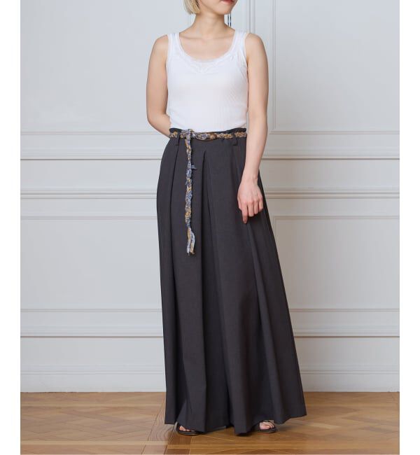 IENA LA BOUCLE「《洗濯機洗い可》IENA LA BOUCLE ウーステッドライクタックパンツ」|その他|