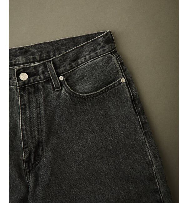 EDIFICE「Levi&rsquo;s(リーバイス) 別注 Baggy Wide Leg デニムパンツ ASH BLACK（L28）」|デニム|