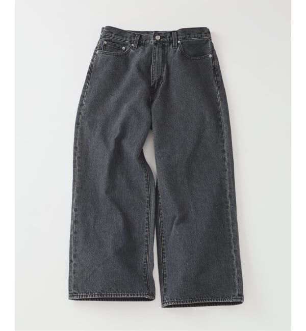 EDIFICE「Levi&rsquo;s(リーバイス) 別注 Baggy Wide Leg デニムパンツ ASH BLACK（L28）」|デニム|