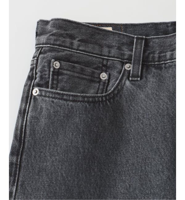 EDIFICE「Levi&rsquo;s(リーバイス) 別注 Baggy Wide Leg デニムパンツ ASH BLACK（L28）」|デニム|